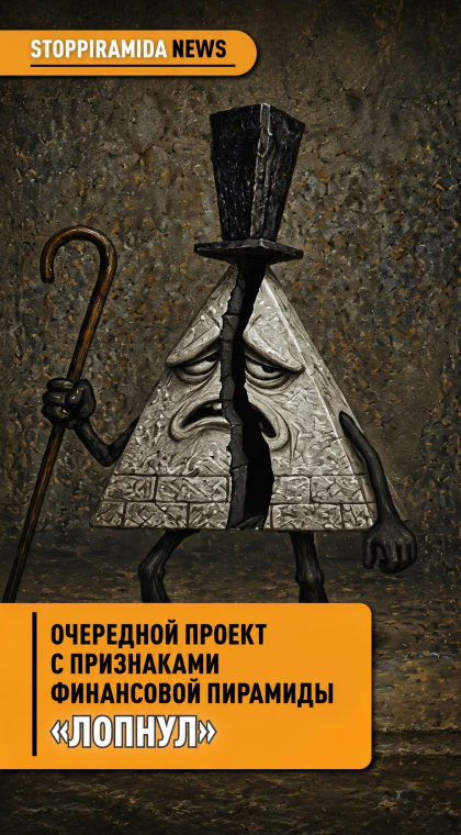 Признаки пирамиды | Информация | Лопнул проект, прикрывавшийся компанией 